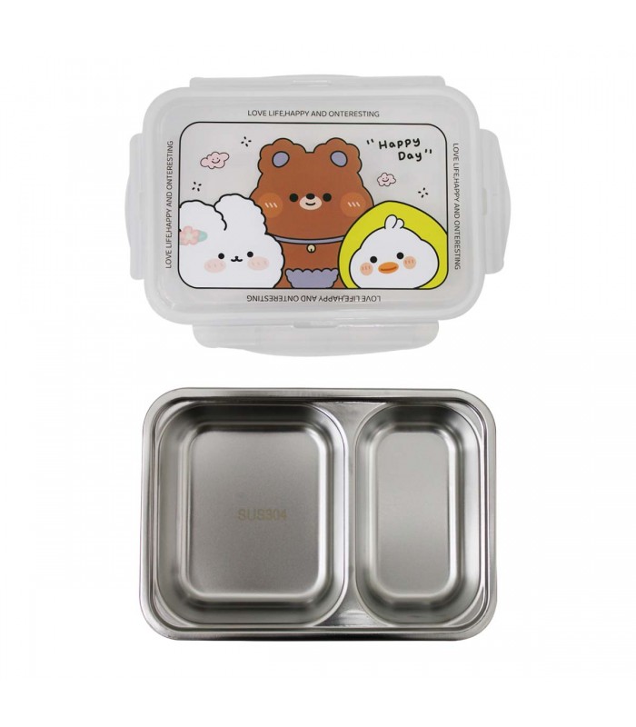 MARMITA INOX INF.900ML J25758 2LUGAR