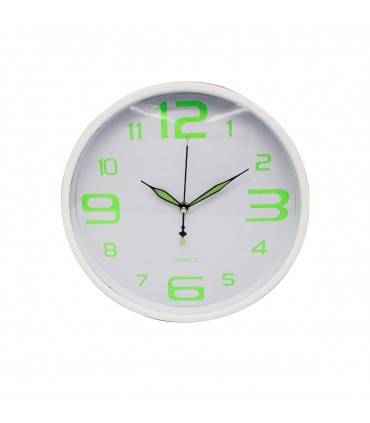 RELOJ D/PARED 30CM J24535 REDONDO BLANCO