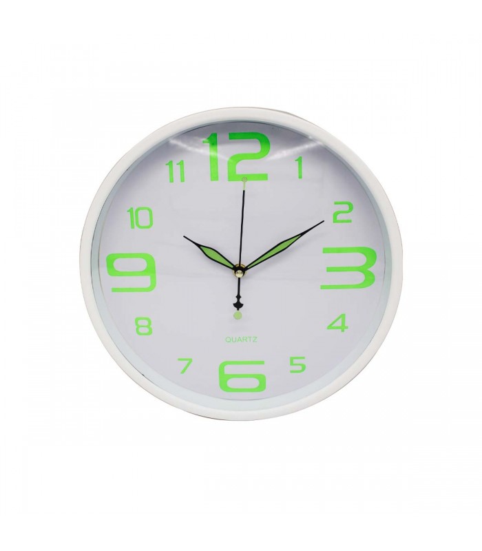 RELOJ D/PARED 30CM J24535 REDONDO BLANCO
