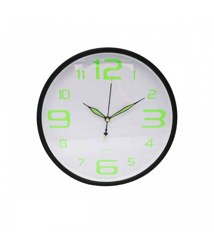 RELOJ D/PARED 30CM J24535 REDONDO BLANCO