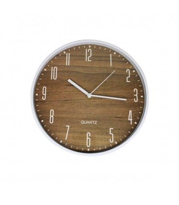 RELOJ D/PARED 30CM J24522 REDONDO BORDE NEGRO