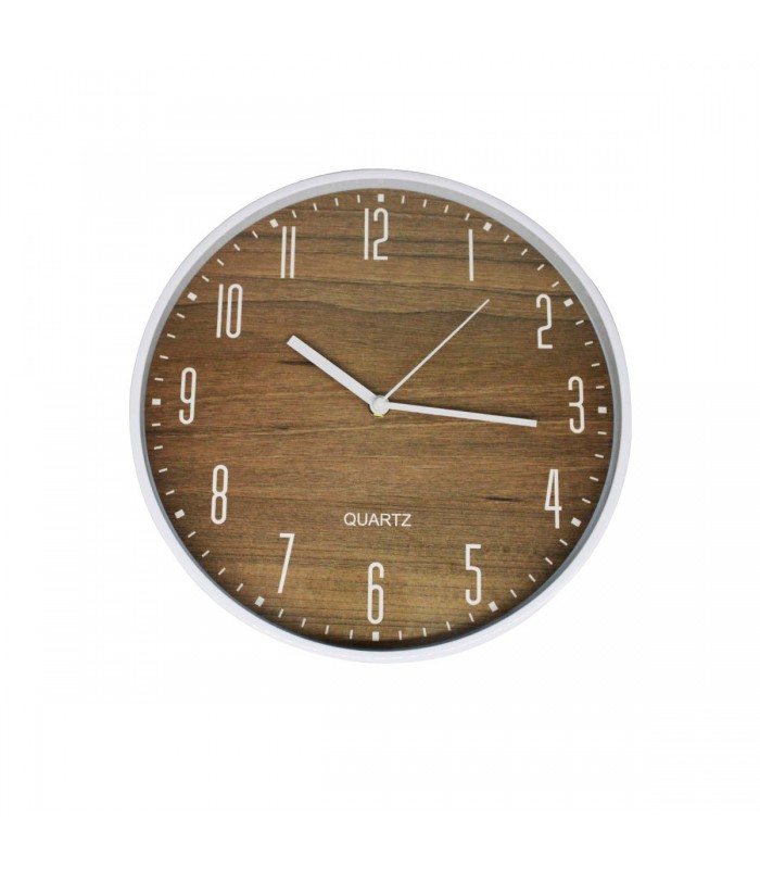 RELOJ D/PARED 30CM J24522 REDONDO BORDE NEGRO