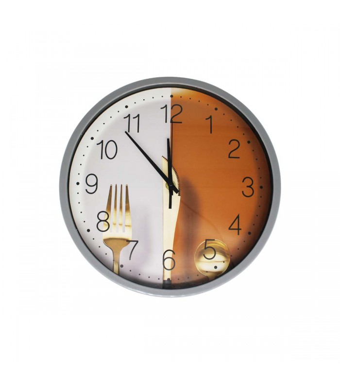 RELOJ D/PARED 30CM J24509 REDONDO CUBIERTO