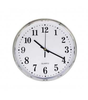 RELOJ D/PARED 30CM J24497 BORDE PLATA