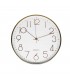 RELOJ D/PARED 30CM J24495 BORDE DORADO/PLATA