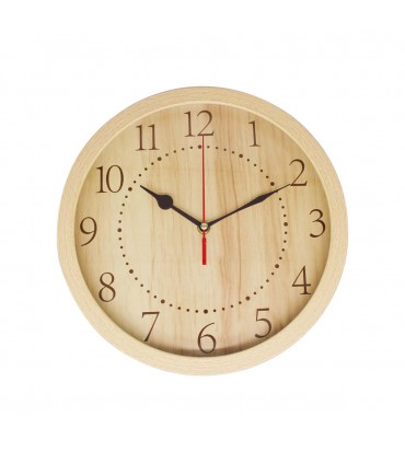 RELOJ D/PARED 30CM J24511 REDONDO MARRON
