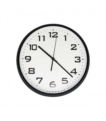RELOJ D/PARED 35CM J24498 BORDE BLANCO/NEGRO