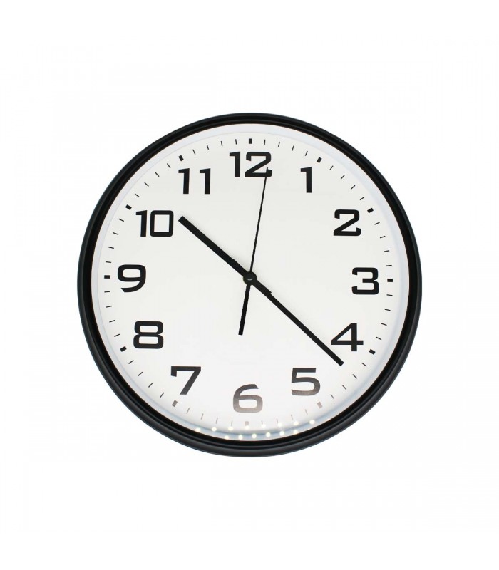 RELOJ D/PARED 35CM J24498 BORDE BLANCO/NEGRO