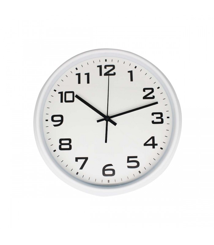 RELOJ D/PARED 35CM J24498 BORDE BLANCO/NEGRO