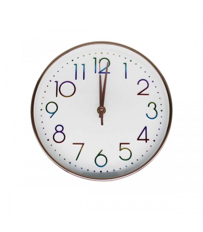 RELOJ D/PARED 22CM J24529 REDONDO