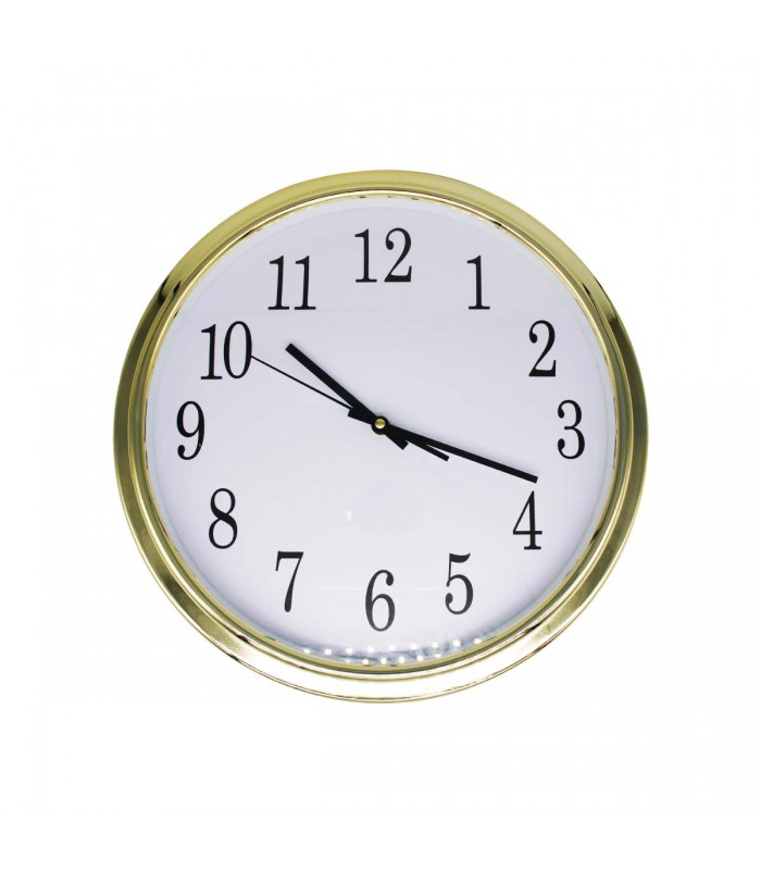 RELOJ D/PARED 40CM J24492 BORDE PLATA