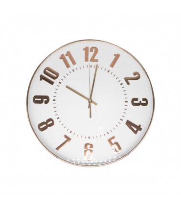 RELOJ D/PARED 40CM J24493 BORDE ROSE