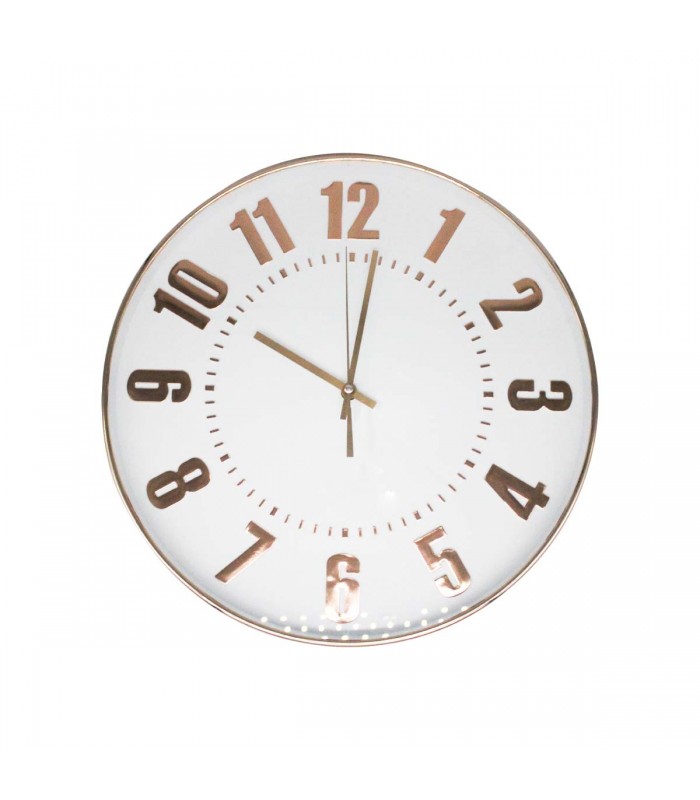 RELOJ D/PARED 40CM J24493 BORDE ROSE