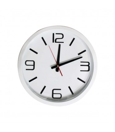 RELOJ D/PARED 40CM J24534 REDONDO BLANCO