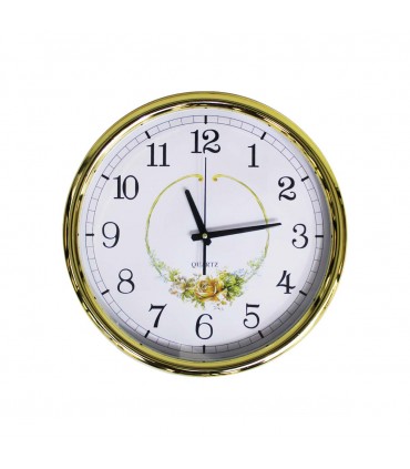RELOJ D/PARED 40CM J24515 REDONDO FLOR