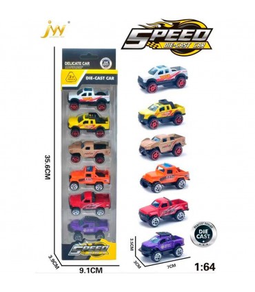 AUTO COLECION 6PCS 2024-1B SPEED DIE-CAST