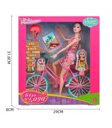 CJ.MUÑECA C/BICICLETA MIS GAGA 51809