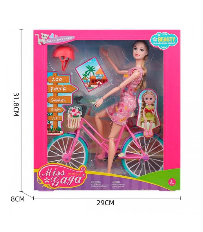 CJ.MUÑECA C/BICICLETA MIS GAGA 51809