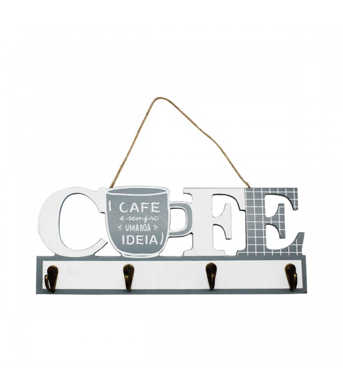 PORTA LLAVE MDF CAFE 4LUGAR J25214