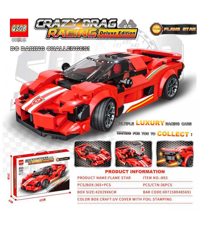 CJ.JUEGO DIDACTICO 365PCS 893 AUTO CRAZY DRAG