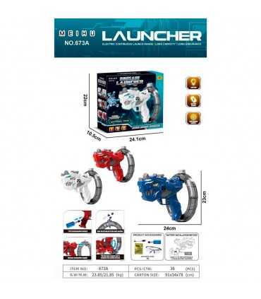 CJ.PISTOLA HIDROGEL REC.673A DINOSAUR