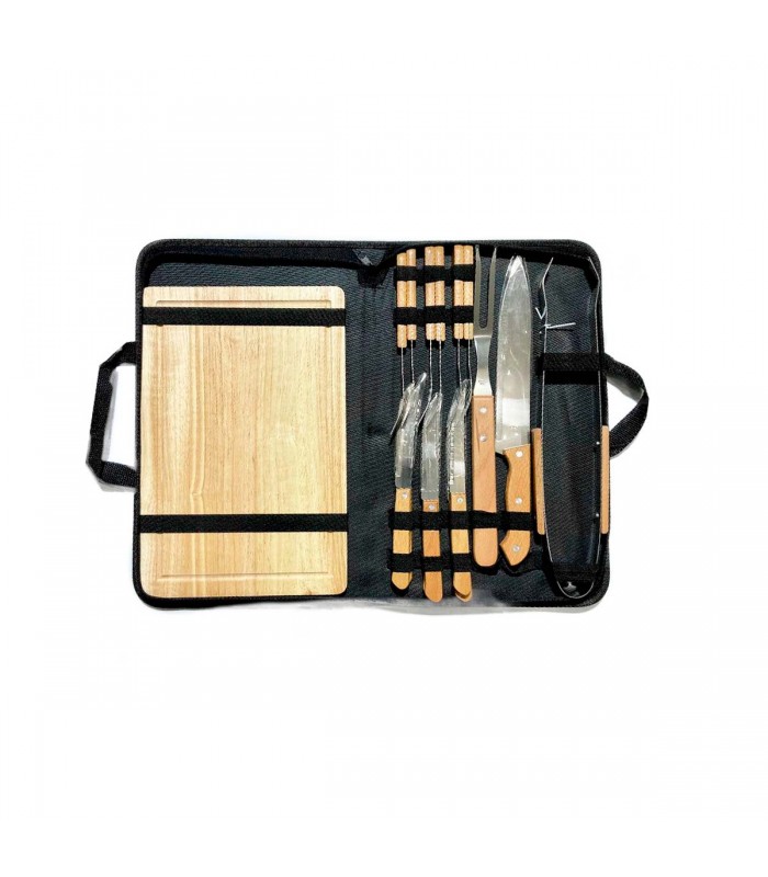 BOLSA KIT P/ASADO 16PCS C/PICA CARNE J26379