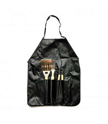 DELANTAL C/KIT P/ASADO 3PCS J26371