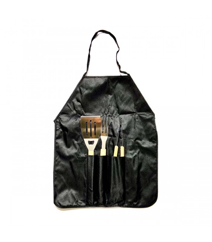 DELANTAL C/KIT P/ASADO 3PCS J26371