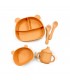 SAC.PLATO C/CUBIERTO SILICONE 6PCS J27258