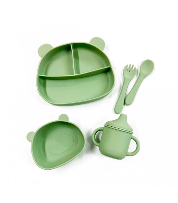 SAC.PLATO C/CUBIERTO SILICONE 6PCS J27258