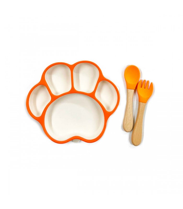 SAC.PLATO C/CUBIERTO SILICONE 3PCS J27254