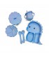SAC.PLATO C/CUBIERTO SILICONE 9PCS J27259
