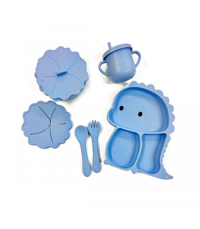 SAC.PLATO C/CUBIERTO SILICONE 9PCS