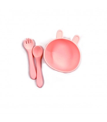 SAC.BOWL C/CUBIERTO SILICONE 3PCS