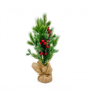 ARBOLITO NAV.34CM C/FRUTOS BASE ARPILLERA J24721