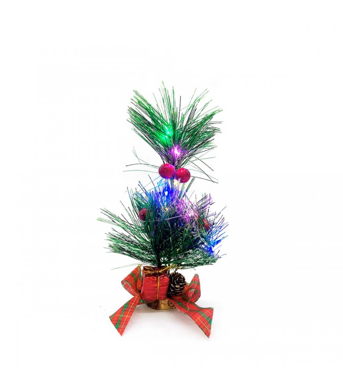 SAC.ARBOL NAV.C/CINTA C/LUZ 20CM