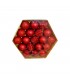 ADORNO PELOTA NAV.19PCS ROJO