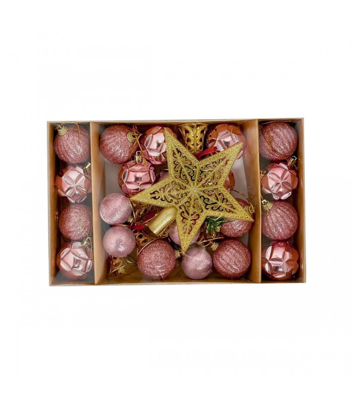 CJ.ADORNO PELOTA NAV.5CM 30PCS ROSE J26364