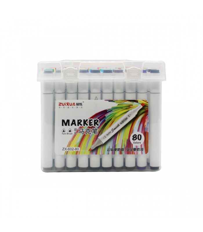 MALETA MARCADOR 80PCS ZX-602-80