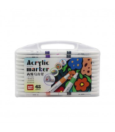 MALETA MARCADOR ACRILICO 48PCS J26459/3303-48