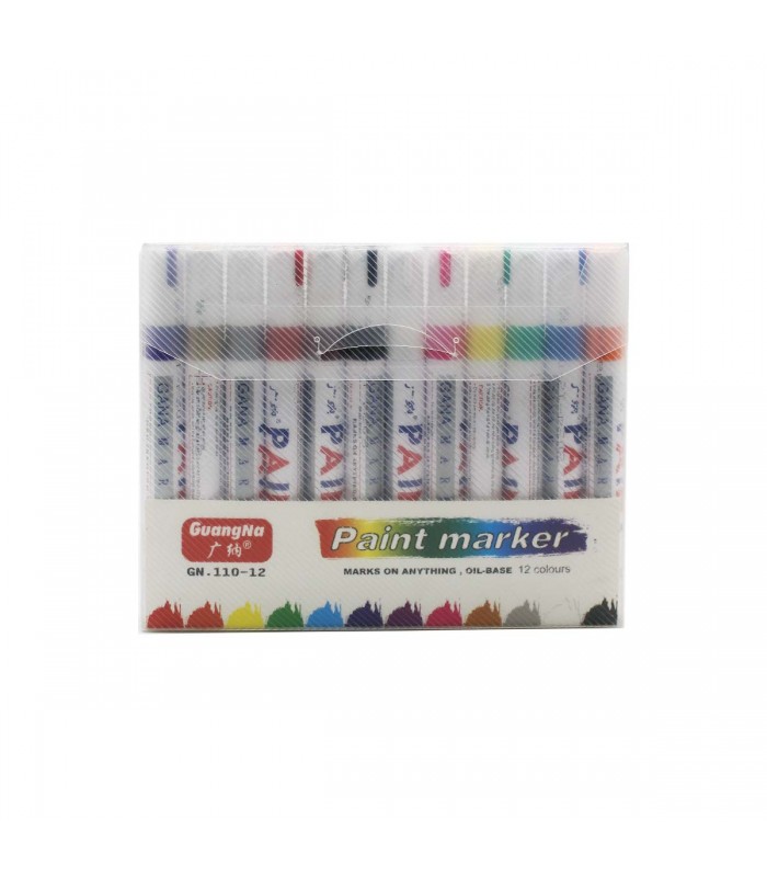 MARCADOR PERMANENTE 12PCS BASE ACEITE/110-1