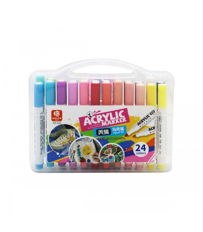 MALETA MARCADOR 24PCS ACRYLIC MARKER /625