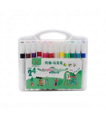 MALETA MARCADOR ACRILICO 24PCS J26461/888-24
