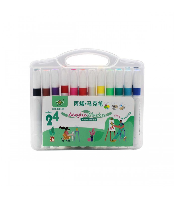 MALETA MARCADOR ACRILICO 24PCS J26461/888-24
