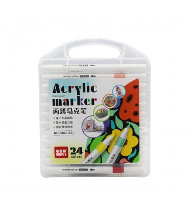 MALETA MARCADOR ACRILICO 24PCS J26458/3303-24