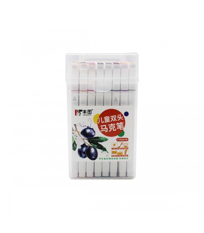 MARCADOR DOBLE PUNTA 48PCS J26575/FT0020-48