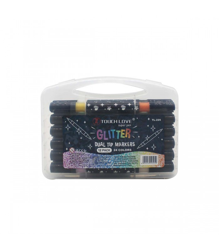 MARCADOR GLITTER J26576 12PCS TL-225