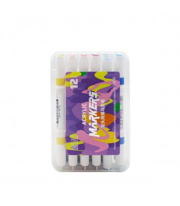 MALETA MARCADOR ACRILICO 12PCS J26454