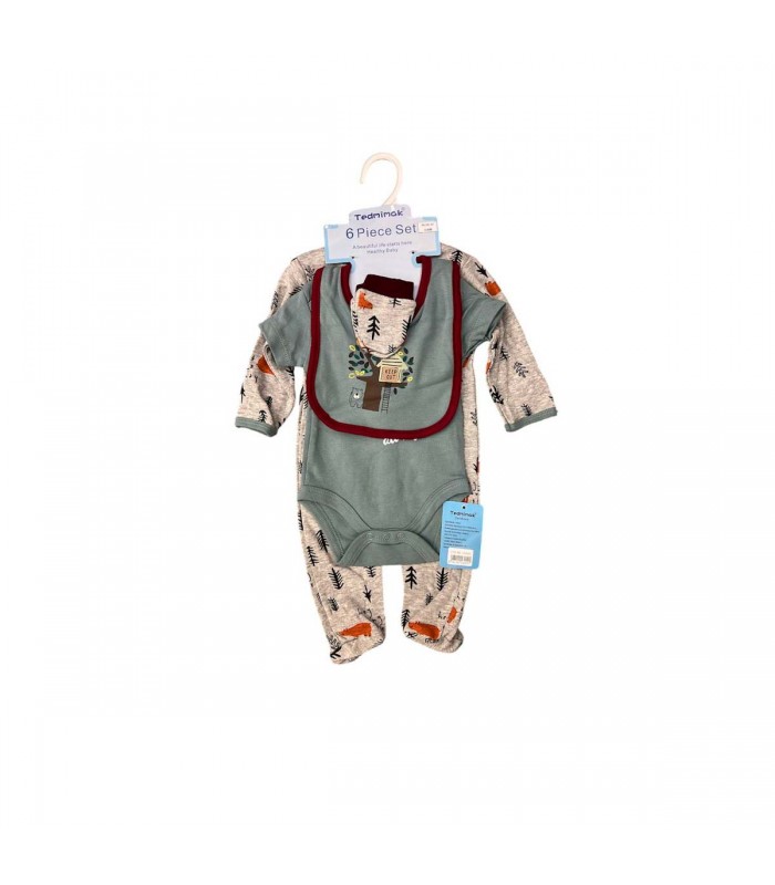 CONJUNTO ROPA PARA BEBE 6PCS J26009