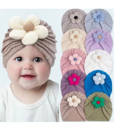 GORRA PARA BEBE CON FLOR J26293
